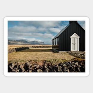 Budir church, Snaefellsness, Iceland Sticker